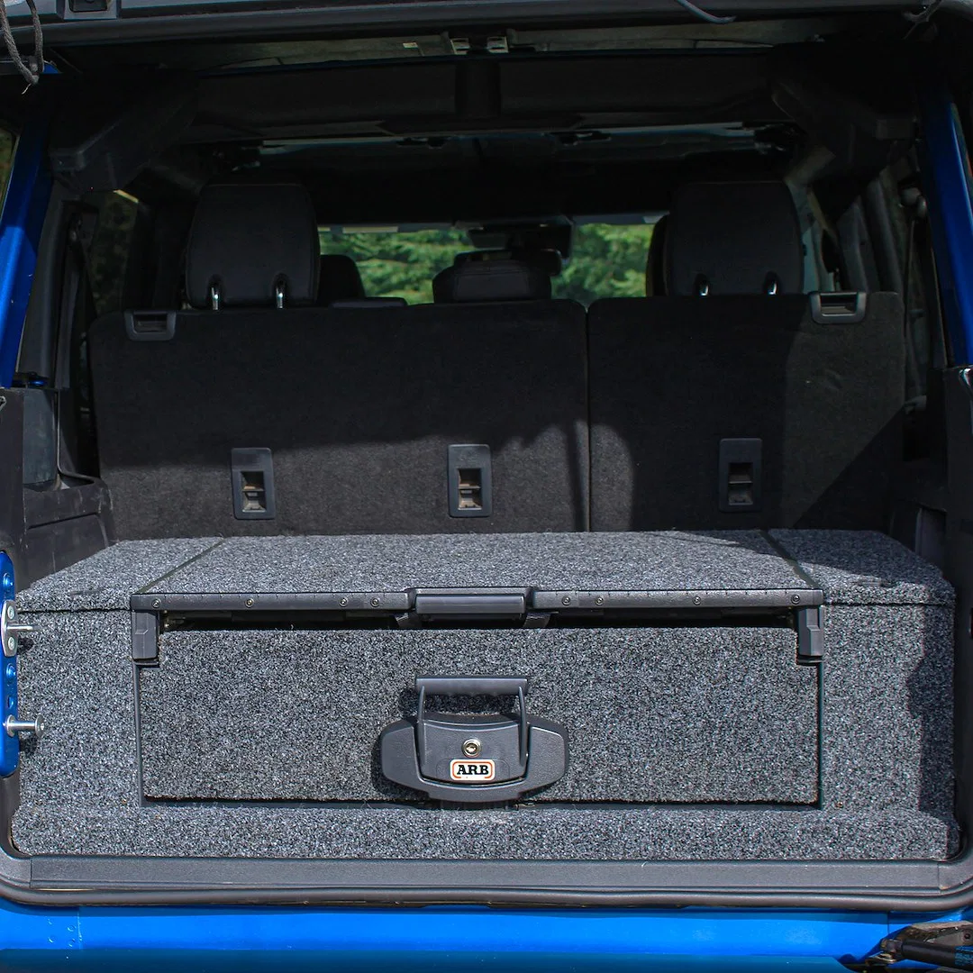 BRONFKIK – ARB USA Cargo Slide Trim Kit, For Use When Installing ARB Cargo Compartments Plywood With Gray Carpeting D...